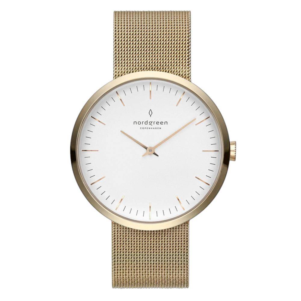 NORDGREEN Damenuhr Infinity 32 mm Gold Mesh