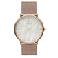 NORDGREEN Damenuhr Native 28 mm Rosegold Perlmutt Mesh
