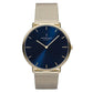 NORDGREEN Damenuhr Native 32 mm Gold Blau Mesh