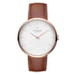NORDGREEN Damenuhr Infinity 32 mm Rosegold Braun Leder