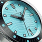 NORDGREEN Herrenuhr Waves 40 mm Schwarz Türkis Blau