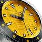 NORDGREEN Herrenuhr Waves 40 mm Schwarz Orange