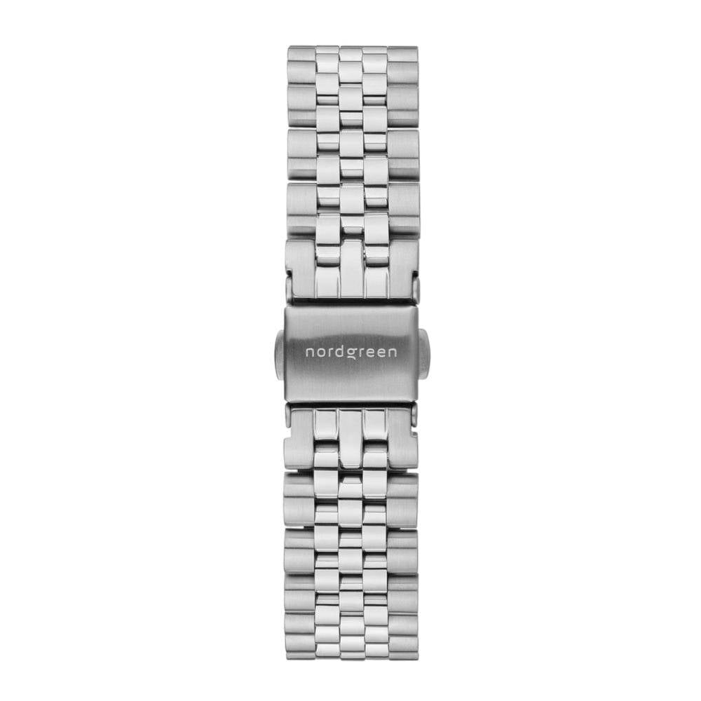 NORDGREEN Herrenuhr Pioneer Chronograph 42 mm Silber Schwarz