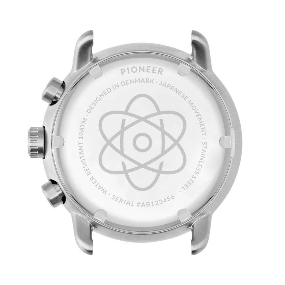 NORDGREEN Herrenuhr Pioneer Chronograph 42 mm Silber Grün