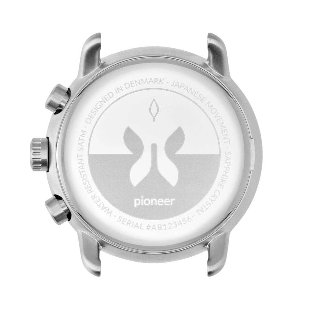 NORDGREEN Herrenuhr Pioneer Chronograph 42 mm Silber