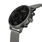 NORDGREEN Herrenuhr Pioneer Chronograph 42 mm Grau Schwarz Mesh