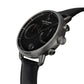 NORDGREEN Herrenuhr Pioneer Chronograph 42 mm Schwarz Leder