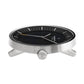 NORDGREEN Herrenuhr Philosopher 40 mm Silber Schwarz Leder