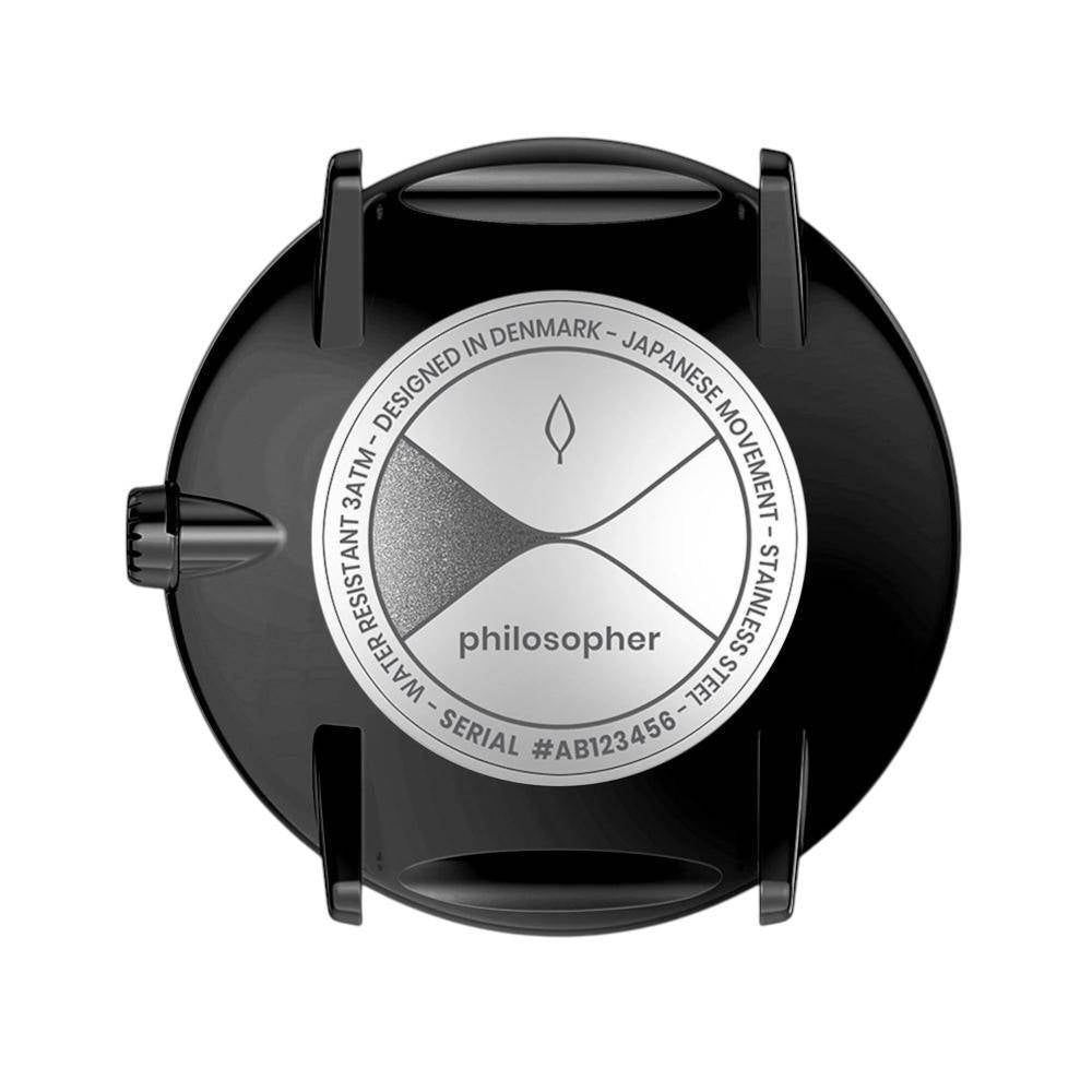 NORDGREEN Herrenuhr Philosopher 40 mm Schwarz