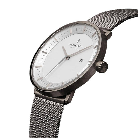 NORDGREEN Montre Femme Philosopher 36 mm Maille Grise