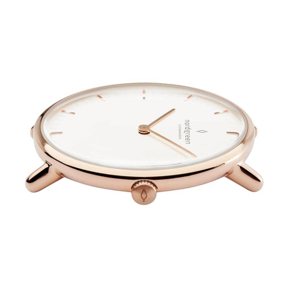 NORDGREEN Damenuhr Native 32 mm Rosegold Mesh