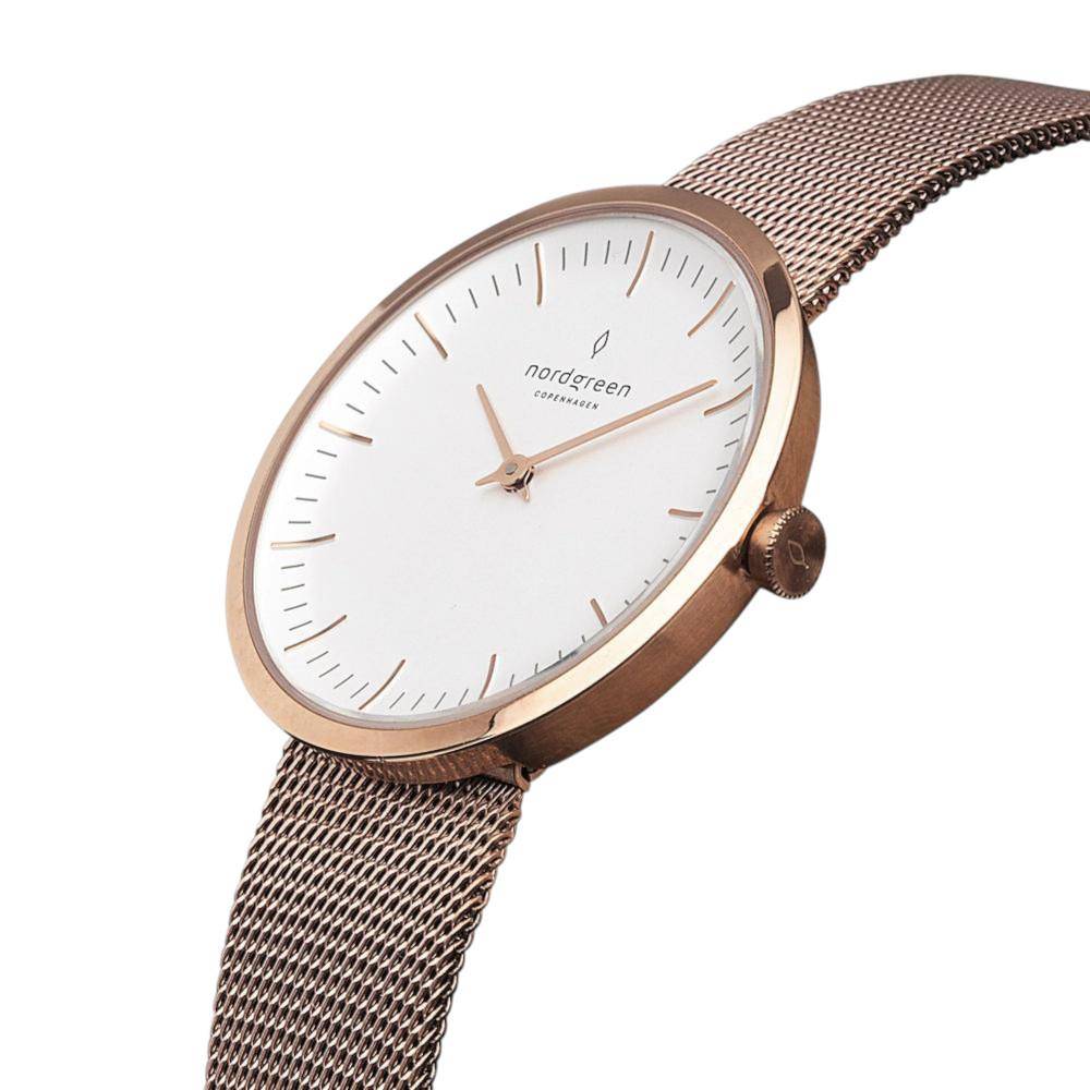 NORDGREEN Damenuhr Infinity 32 mm Rosegold Mesh