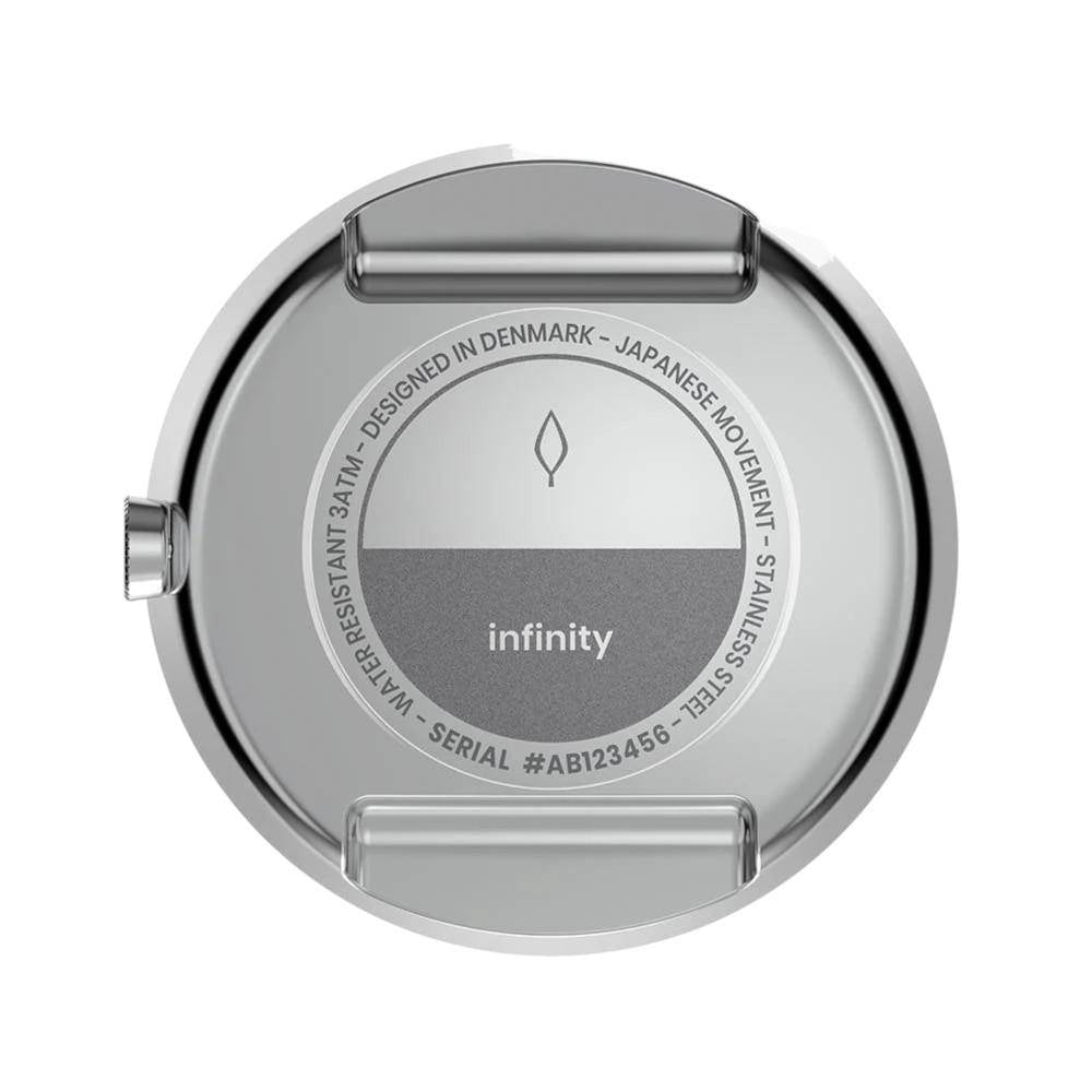 NORDGREEN Montre Femme Infinity 32 mm Argent Noir Cuir