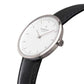 NORDGREEN Montre Femme Infinity 32 mm Argent Noir Cuir