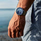 NORDGREEN Herrenuhr Waves 40 mm Silber Blau