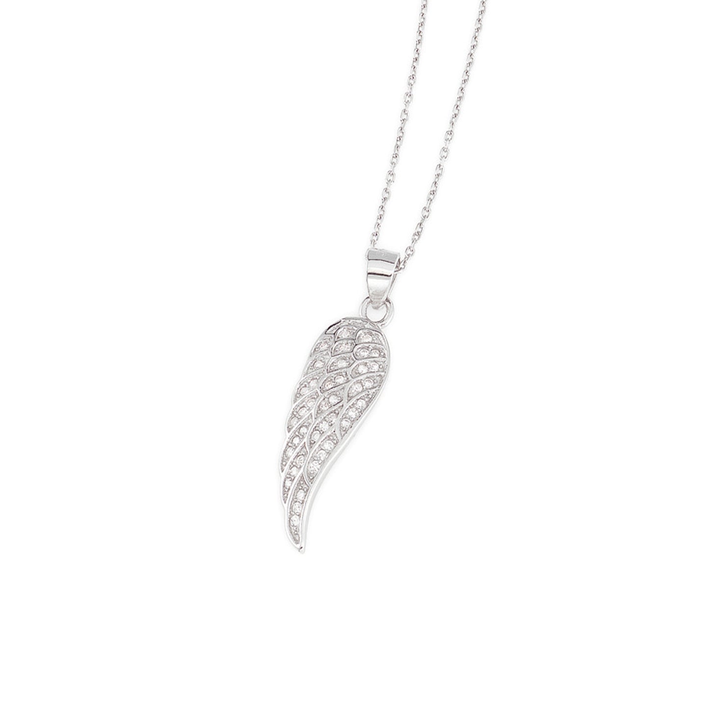 AMORETTO MILANO Engelsflügel-Halskette „Angello“ aus 925 Silber mit Zirkonia AM0994