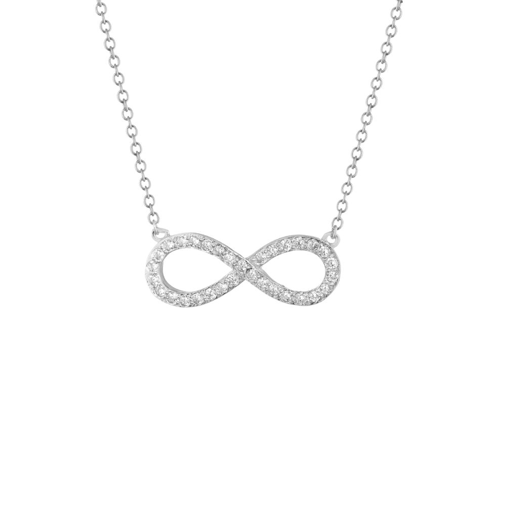 AMORETTO MILANO Halskette „Infinity“ aus 925 Silber mit Zirkonia AM0980