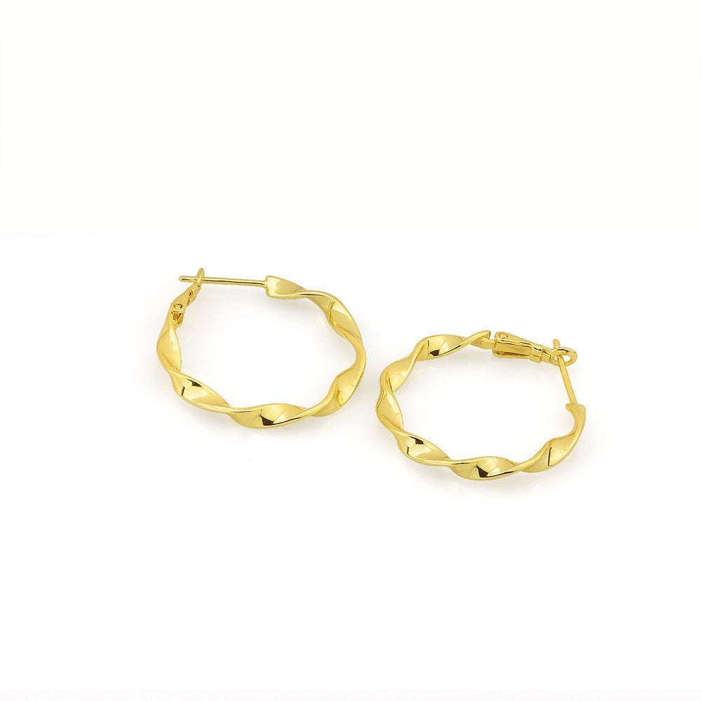 AMORETTO MILANO hoop earrings made of 925 silver twisted A110008