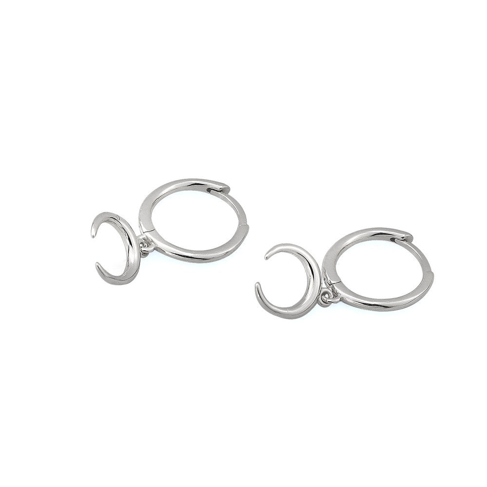 AMORETTO MILANO hoop earrings made of 925 silver half moon A110064