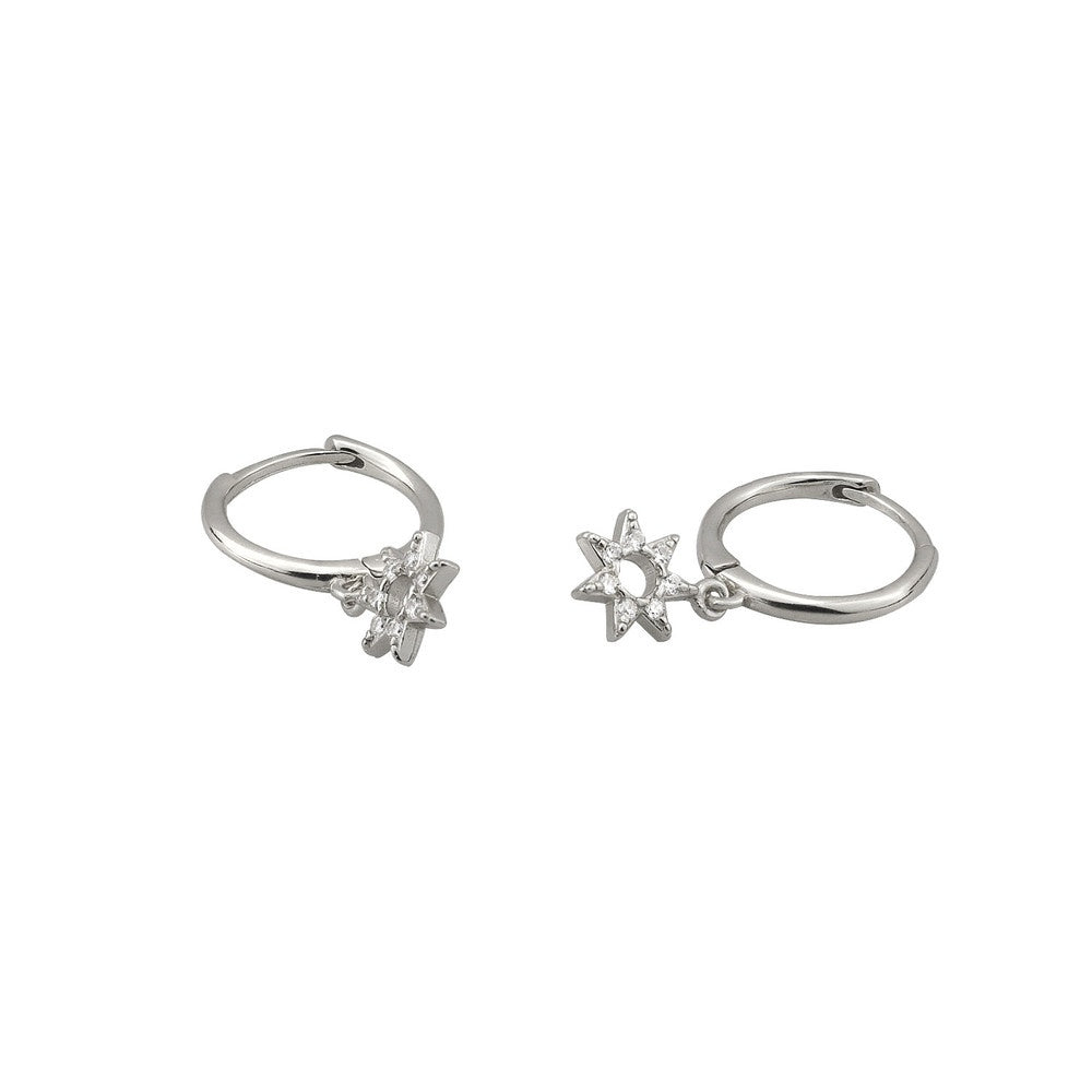 AMORETTO MILANO hoop earrings made of 925 silver star zirconia A110084