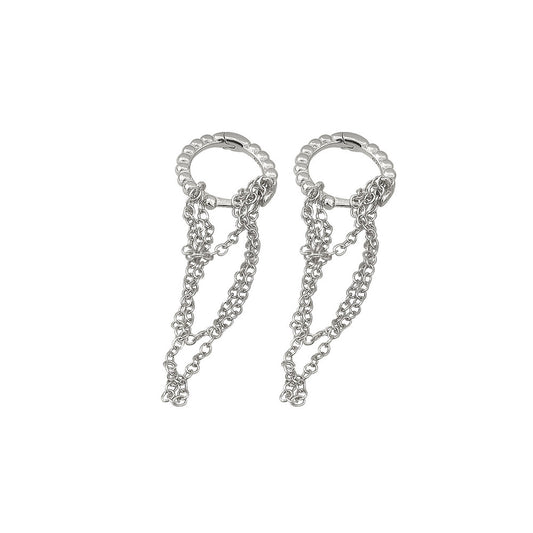 AMORETTO MILANO hoop earrings made of 925 silver chain A110091