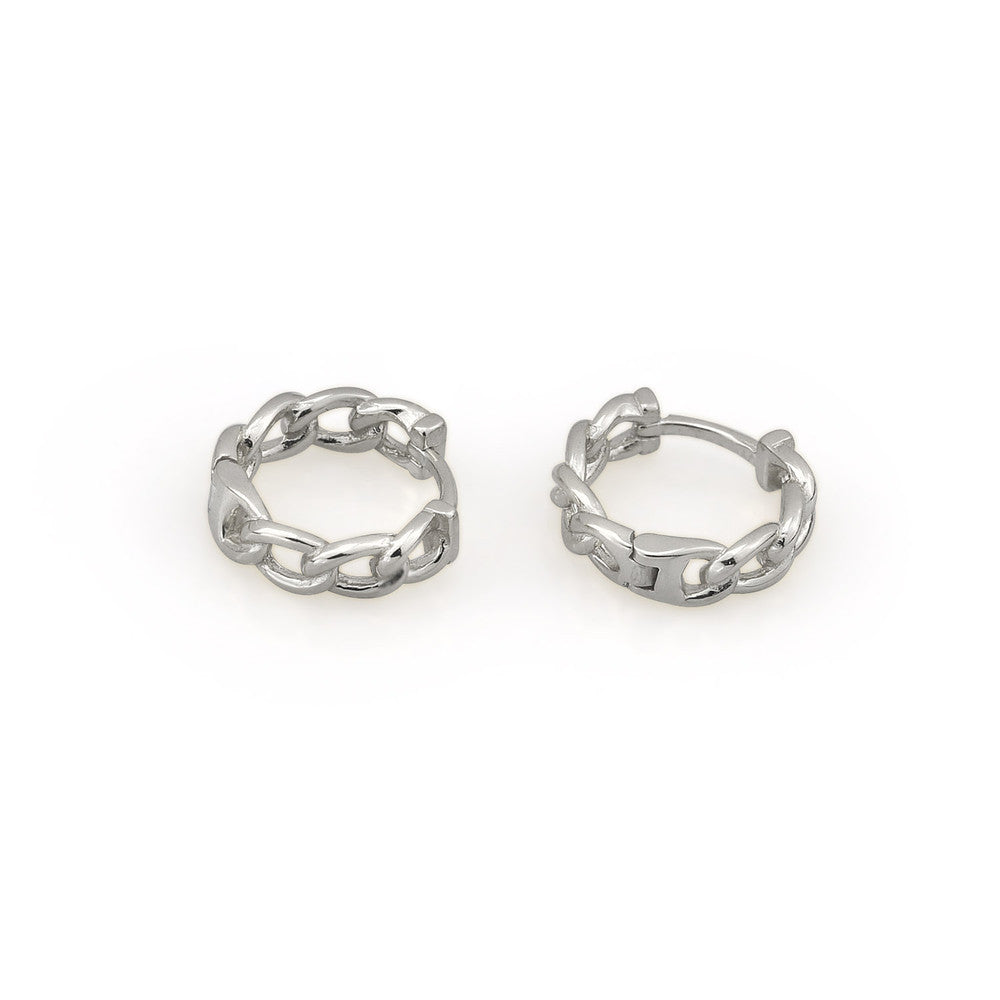AMORETTO MILANO hoop earrings made of 925 silver CHAIN ​​A110093