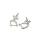 AMORETTO MILANO hoop earrings made of 925 silver cross zirconia A110142