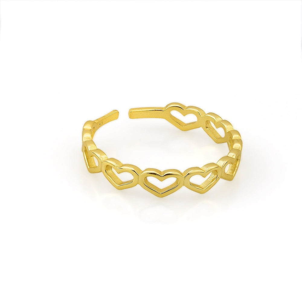 AMORETTO MILANO ring made of 925 silver hearts adjustable A120039