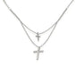 AMORETTO MILANO necklace made of 925 silver cross zirconia A140031