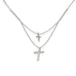 AMORETTO MILANO Collier en argent 925 Croix Zirconium A140031