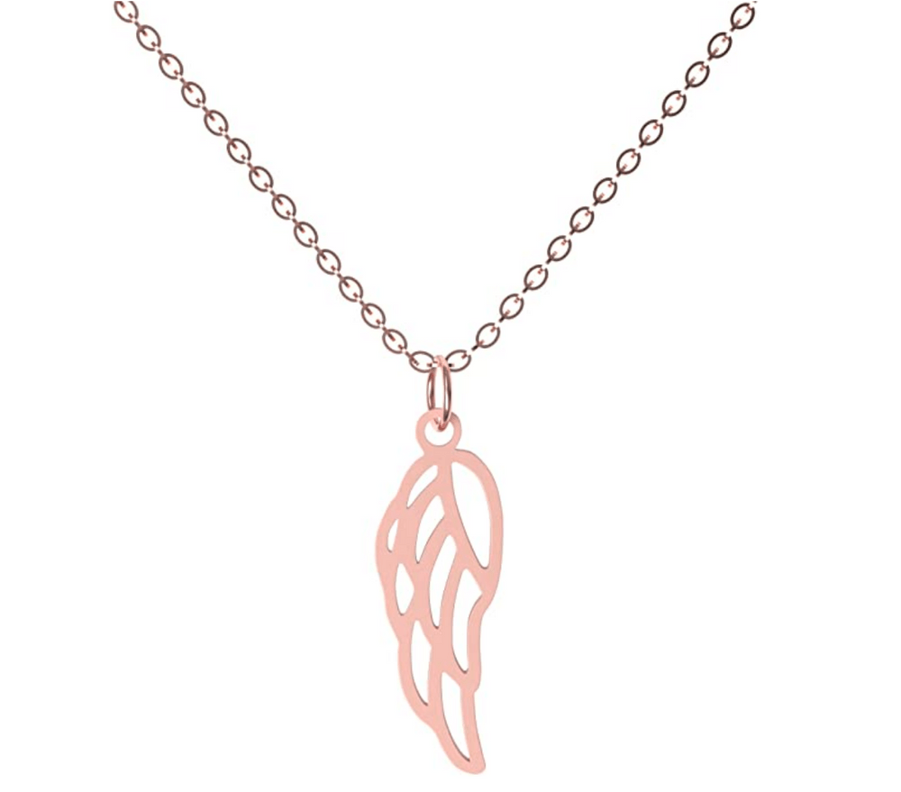 AMORETTO MILANO women's necklace angel wings rose gold 925 silver AM0997