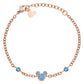 DISNEY Armband Mickey Mouse Rosegold-Blau Edelstahl B600590PRQL-B.CS