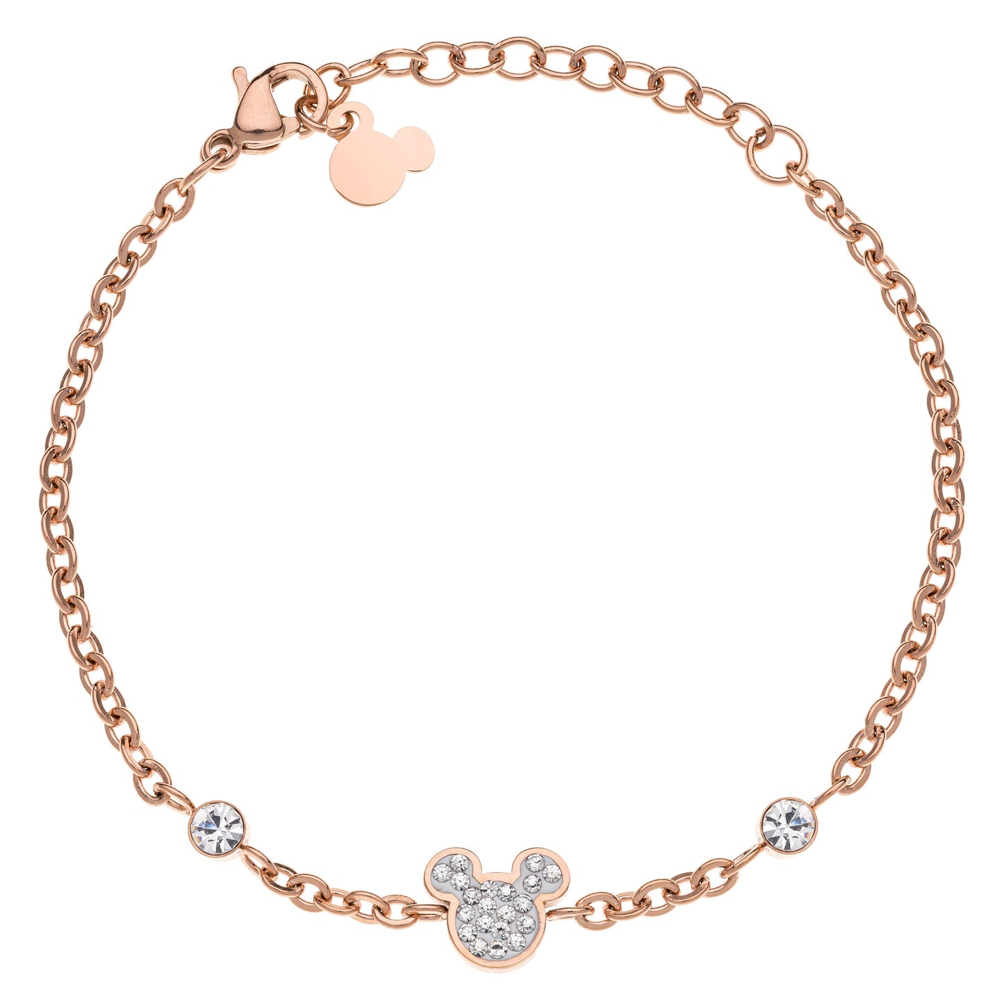 DISNEY Armband Mickey Mouse Rosegold Edelstahl B600590PRWL-B.CS