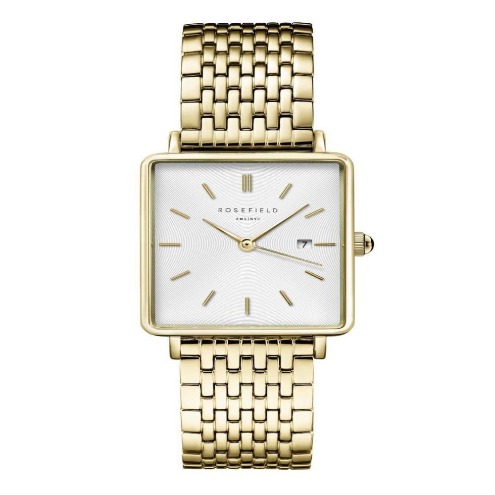 ROSEFIELD Women's Watch The Boxy White Gold QWSG-Q09