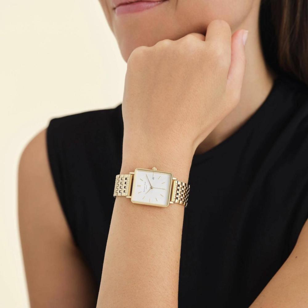 ROSEFIELD Women's Watch The Boxy White Gold QWSG-Q09