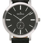 GROVANA Uhr Kensington Steel Leather Black index 38.5mm Herren 1050,5537