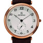 GROVANA Uhr Belleville Rose Leather Silver arab. 38mm Herren 1276,5562
