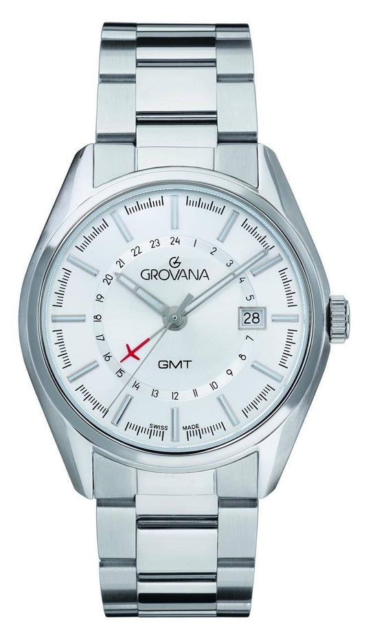 GROVANA Uhr St. Andrews Steel Metal Silver 42mm Herren 1547,1132