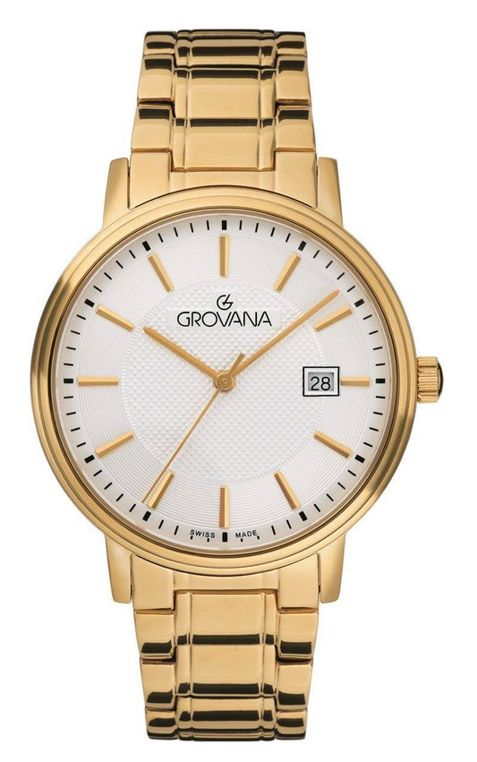 GROVANA Uhr Kensington GP Metal Silver index 41mm Herren 1550,1119