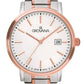 GROVANA Uhr Kensington Bicolor rose Metal Silver index 41mm Herren 1550,1159
