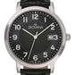 GROVANA Uhr Kensington Steel Leather Black arabic 41mm Herren 1550,1531