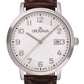 GROVANA Uhr Kensington Steel Leather Silver arabic 41mm Herren 1550,1533