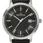 GROVANA Uhr Kensington Steel Leather Black index 41mm Herren 1550,1534