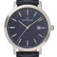 GROVANA Uhr Kensington Steel Leather Blue index 41mm Herren 1550,1536