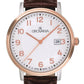 GROVANA Uhr Kensington Bicolor rose Leather Silver arabic 41mm Herren 1550,1553