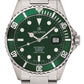 GROVANA Uhr Key West Steel green bezel Metal Green Index 43mm Herren 1571,2129