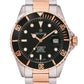 GROVANA Uhr Key West Bicolor rose black bez. Metal Black Index 43mm Herren 1571,2157