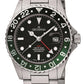 GROVANA Uhr Key West Steel green-black bez. Metal Black Index 43mm Herren 1572,2138