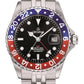 GROVANA Uhr Key West Steel red-blue bez. Metal Celebration Black Index 43mm Herren 1572,2235
