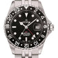 GROVANA Uhr Key West Steel black bez. Metal Celebration Black Index 43mm Herren 1572,2237